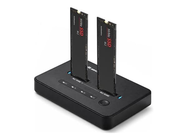 Qoltec - SSD-dockningsstation - Offline Kloning - NVMe PCIe - USB-C