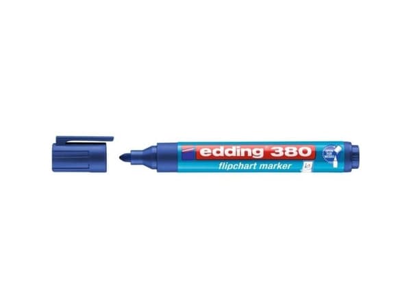 edding 380 flipchart - Markør - for flippover - blå - vannbasert blekk - 1.5-3 mm