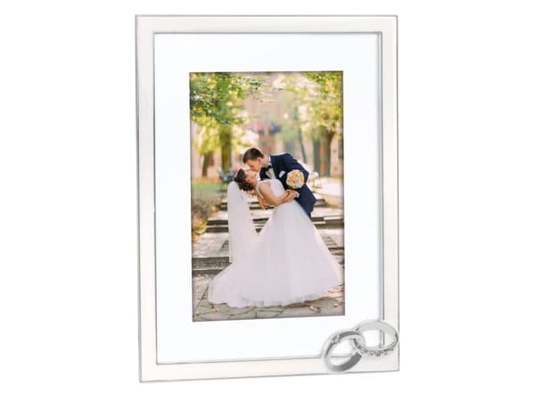 ZEP Mariage, Enbildsram, Metall, Sammet, Vit, Bord, 10 x 15 cm, Rektangulär