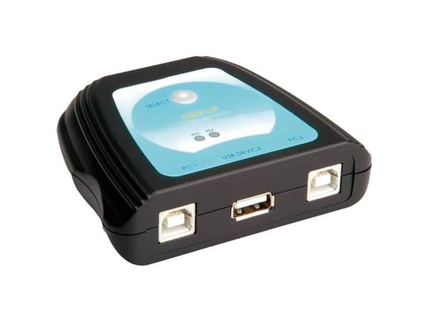 VALUE Manual USB 2.0 Printer Switch, 2 Ports, Kabel, 70 x 25 x 90 mm, 2 x USB