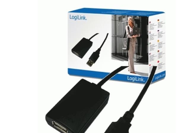 LogiLink USB 2.0 Repeater Cable - 5.0m, 5 m, USB A, USB A
