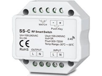 SKYDANCE SS-C enkanals 230V-styrenhet utan dimningsfunktion + Push Key