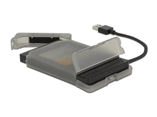 Delock - Diskkontroller - 2.5" - SATA 6Gb/s - USB 3.0 - grå, svart