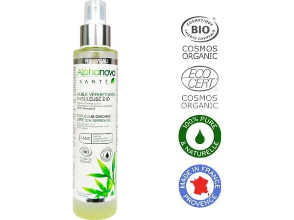 Alphanova Sante raskausarpiöljyn koostumus 100ml