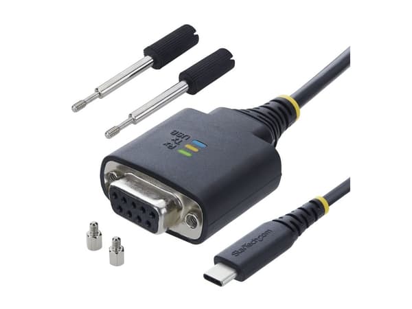 StarTech.com 1P6FFCN-USB-C-SERIAL, musta, 2 m, USB Type-C, RS-232, urosliitin, urosliitin