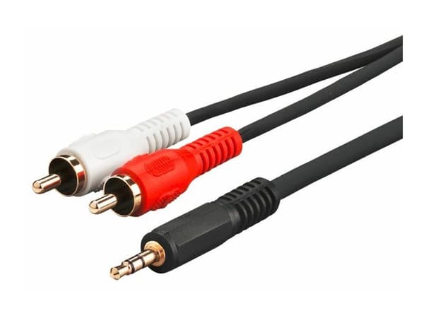 MicroConnect - Audiokapel - RCA han til stereo mini-jackstik han - 10 m