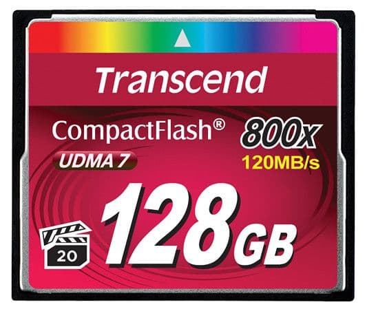 Transcend - Flash-minneskort - 128 GB - 800x - CompactFlash