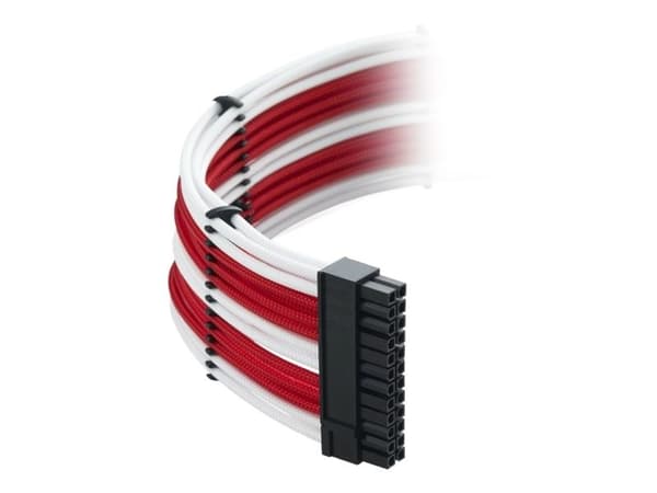 CableMod Classic ModMesh RT-Series - Strømkabelsett - hvit, rød