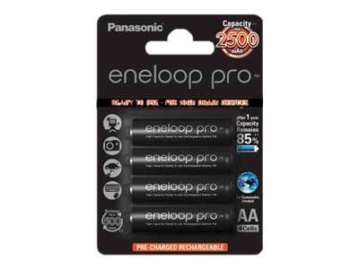 Panasonic eneloop pro BK-3HCDE - Batteri 4 x AA-type - NiMH - (ladbare) - 2500 mAh