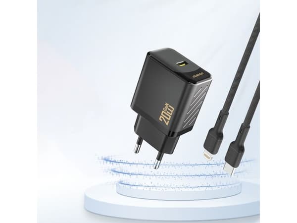 Dudao A26 PD20W GaN USB-C-laturi - musta
