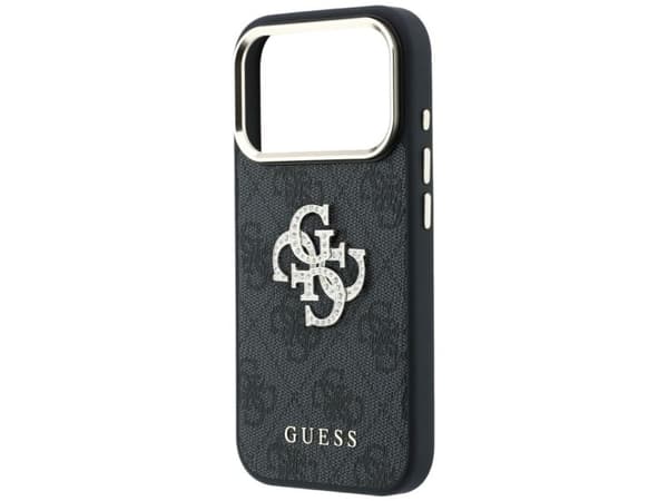 Etui Guess 4G & Big Strass Logo na iPhone 17 Pro Max / 18 Pro Max - czarne