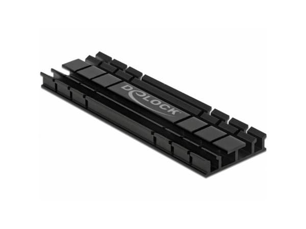 DeLOCK Heat Sink flat 70 mm M.2-moduulille - Solid state drive - jäähdytyslevy - musta