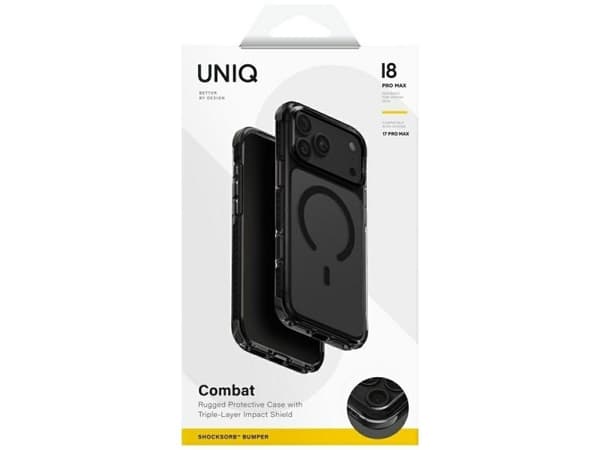 Etui UNIQ Combat do iPhone 18 Pro Max /17 Pro Max Magclick Charging czarny