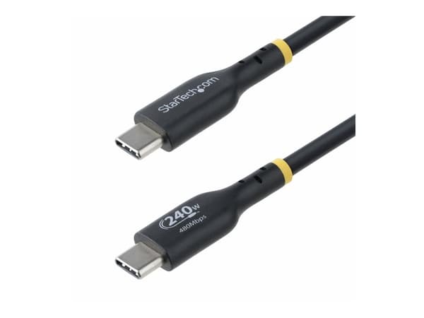 StarTech 4m USB C Charging Cable, USB-IF Certified USB-C Cable, 240W - USB-kabel - USB-C (hann) til USB-C (hann) - USB 2.0 - 48 V - 5 A - 4 m - hal...