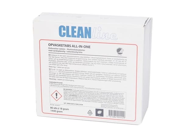 Opvasketabs , Cleanline All-in-One 80pcs