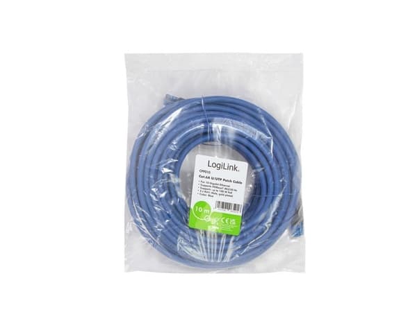 LogiLink CPP010, 10 m, Cat6a, U/UTP (UTP), RJ-45, RJ-45