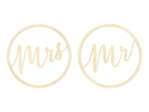 Mr &amp; Mrs puinen koristelu