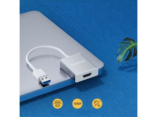 Orico USB-adapter till HDMI UTH USB-A 3.0 silver