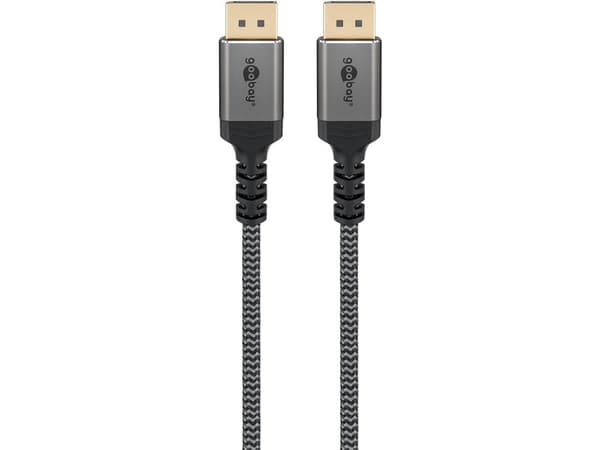 Goobay 65268, 1 m, DisplayPort, HDMI, Hankjønn, Hankjønn, Grå