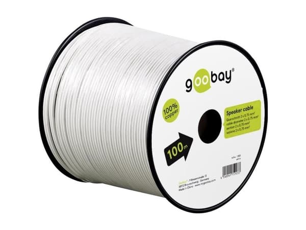 Goobay LSK 2x0.75 - 25m, 25 m, Vit