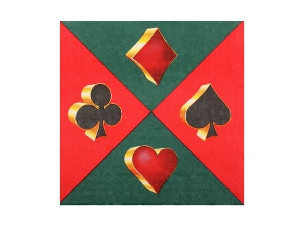 Kasino servietter, 33x33 cm