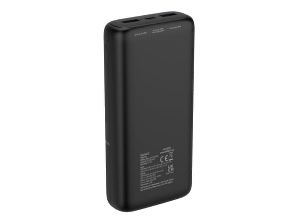Deltaco PB-C1008, 20000 mAh, musta