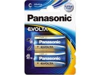 Panasonic Evolta C, Engångsbatteri, Alkalisk, 1,5 V, 2 styck, Blå, C