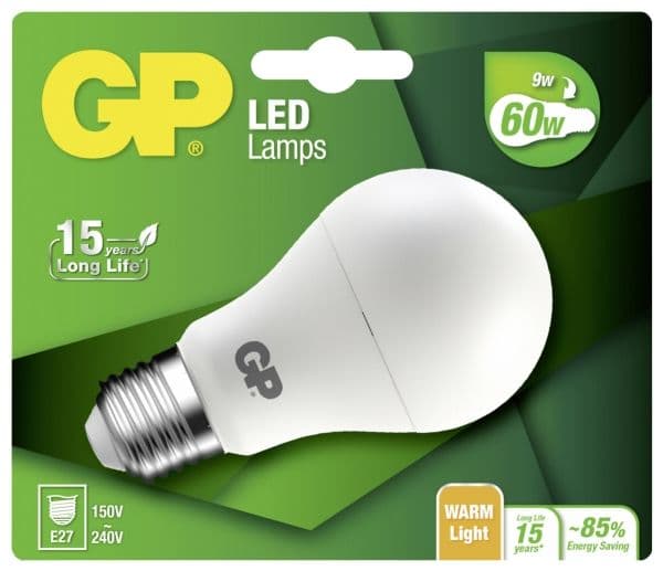 LED Pære GP Classic E27 9W-60W,1 stk