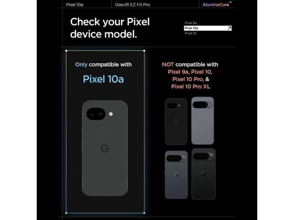 Spigen GLAS.tR EZ Fit Pro, Google, Pixel 10a, Dammresistent, Reptålig, 2 styck