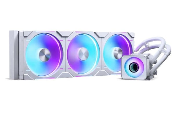 Phanteks Glacier One 420D30 DRGB AIO Liquid CPU Cooler, X2 Cap, White