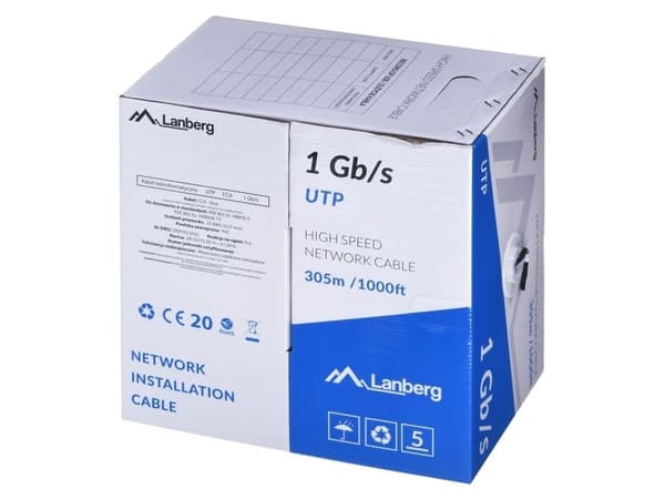 Lanberg - Bulkkabel - 5.6 mm - UTP - fast - svart