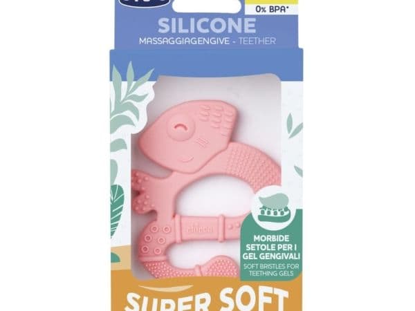 CHICCO-281101 mjukt dregeltuggdjur 2 m+ GIRL (Soft Lizard Teether)