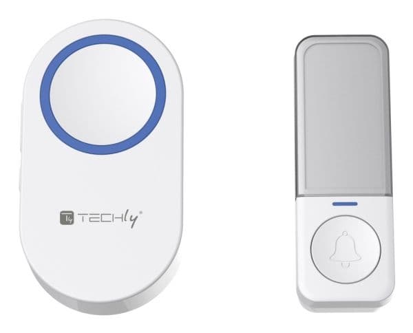 Techly I-BELL-RING05, Vit, IP56, 1 styck, 1 styck, Vägg, Trådlös