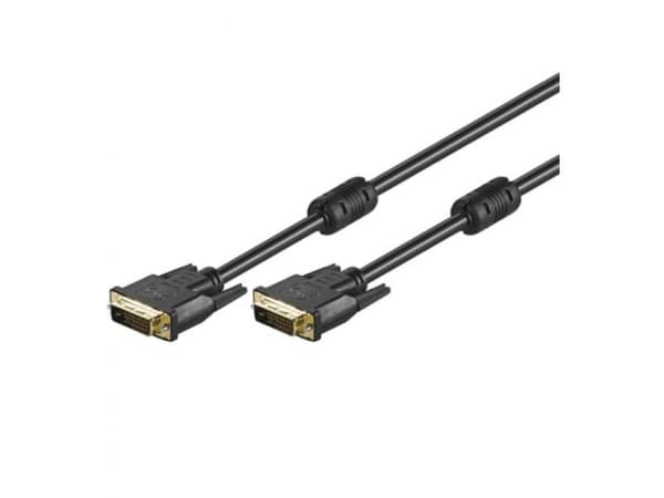 Techly 15m DVI-D, 15 m, DVI-D, DVI-D, Hankjønn, Hankjønn, Sort