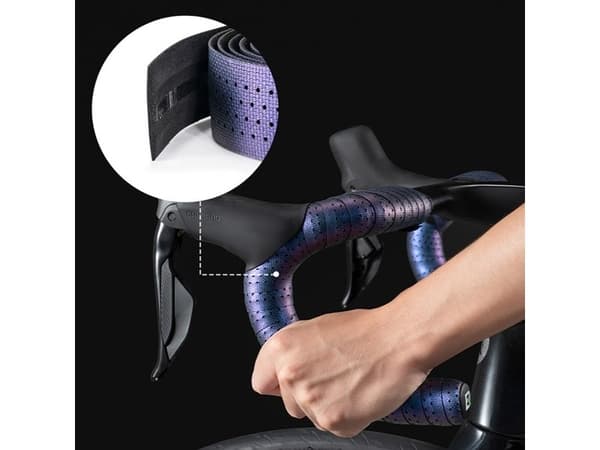RockBros styretape i silikon perforert med kameleon-effekt – lilla