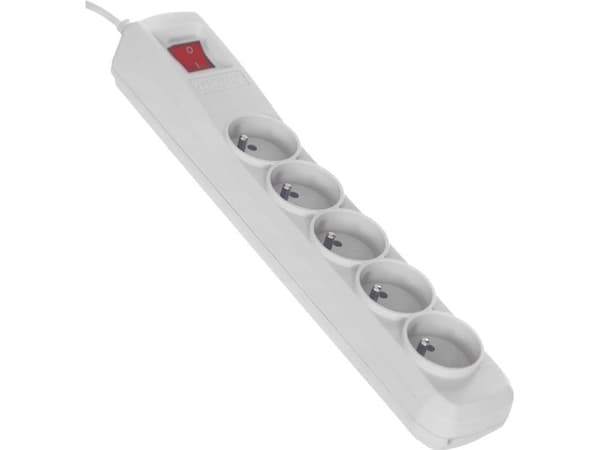 Activejet ACP-5GN 1,5M SZ, 1,5 m, 5 AC-utgångar, inomhus, Typ E, Typ E, Plast