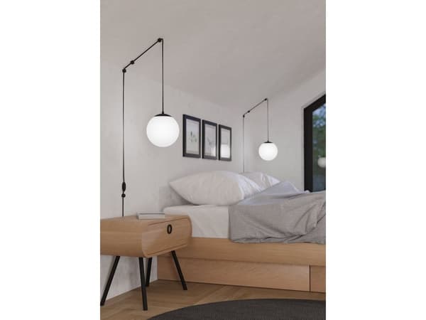 EGLO RONDO 3 PENGEL E27 SVART/OPAL