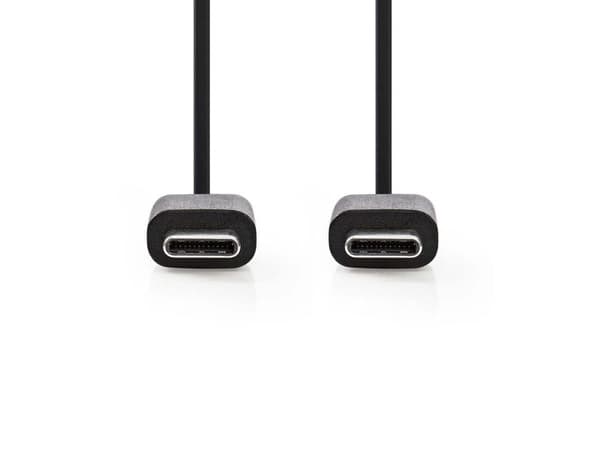 Nedis CCGB60700BK10, 1 m, USB C, USB C, USB 2.0, 0,48 Gbit/s, Sort