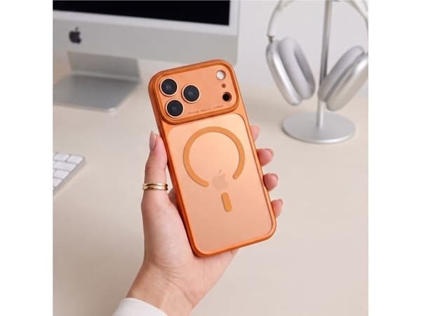 Tech-Protect MagPrime MagSafe CC case for iPhone 18 Pro / 17 Pro - matte orange