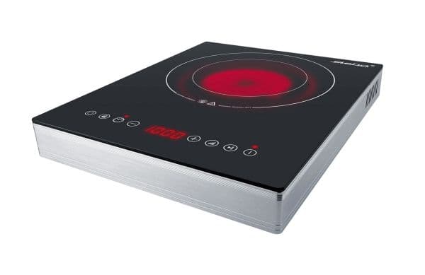 Steba HK 30 - Ceramic hot plate - 2 kW - rustfritt stål / svart