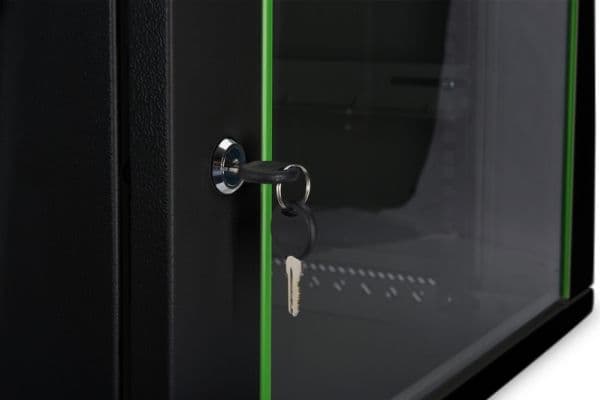 DIGITUS Dynamic Basic DN-19 09-U-EC-SW - Rack skåp - väggmontering - svart, RAL 9005 - 9U - 19"