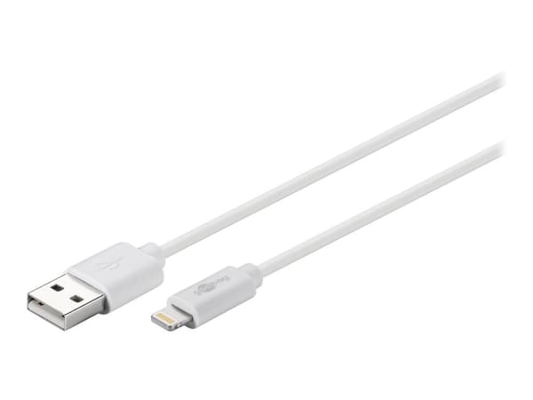 goobay - Lightning-kabel - Lightning hann til USB hann - 1 m - hvit