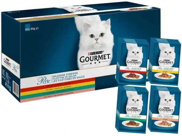 PURINA Gourmet Perle Mix - våtfoder för katter - 60x85g
