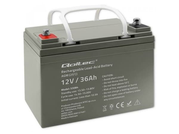 Qoltec AGM battery - UPS-batteri