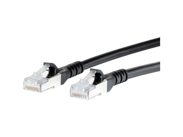BTR NETCOM 1308451500-E, 1,5 m, Cat6a, S/FTP (S-STP), RJ-45, RJ-45, Sort