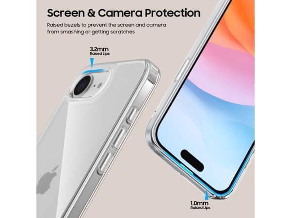 Tech-Protect FlexAir hybrid-skal för iPhone 16e / 17e - klar