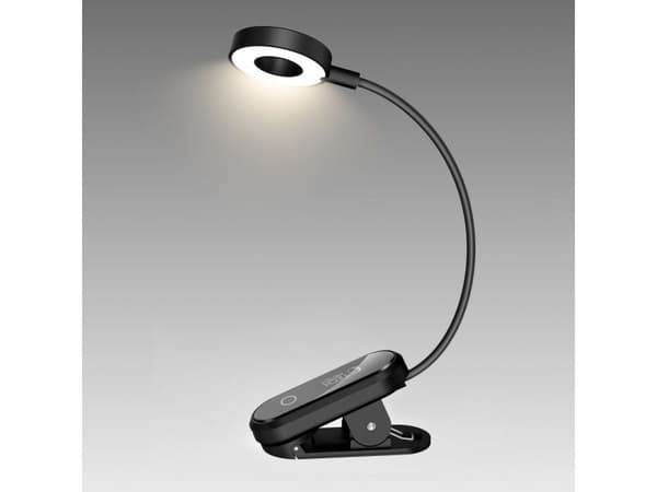 Tech-Protect LL100 Wireless Lamp with Clip + USB-A / USB-C Cable 30 cm - Black