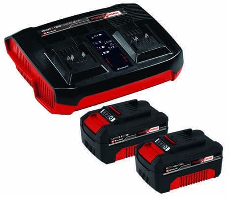 Einhell 2x 4.0Ah & Twincharger Kit PXC, Batterier medföljer