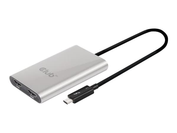 Club 3D SenseVision - Ekstern videoadapter - Thunderbolt 3 - 2 x HDMI