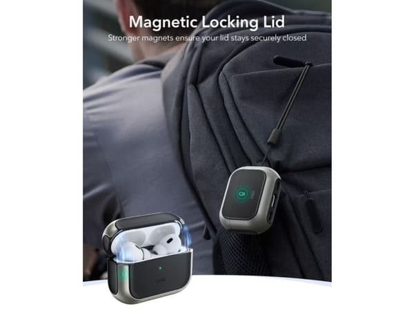 ESR ORBIT HALOLOCK MagSafe til Apple AirPods Pro 3 titanium